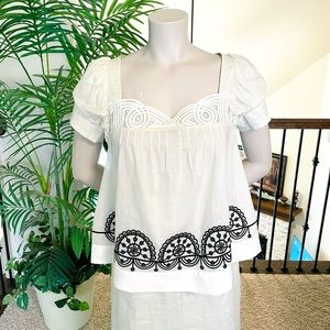 NWOT Anthropologie Lithe Women’s Blouse Top 2